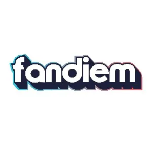 Fandiem logo illustration representing online music distribution platform for artists and fans.