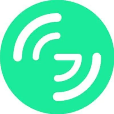 A digital illustration featuring abstract sound wave icons in a vibrant green color, symbolizing music, streaming, and digita