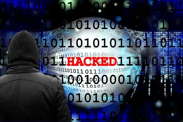 Hacked cybersecurity breach digital hackers online security threat cybersecurity hacking illustration.
