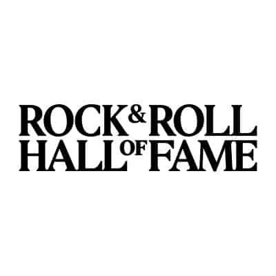 Rock & Roll Hall of Fame logo, representing legendary music induction and honoring iconic artists in the rock and roll indust