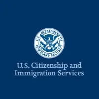 U.S. Citizenship and Immigration Services logo representing immigration services and legal processes in the United States.