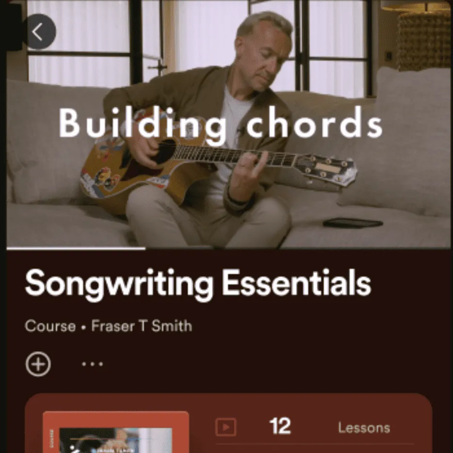 Building chords for songwriting beginner course on Hypebot featuring guitar tutorial with professional musician Fraser T Smit