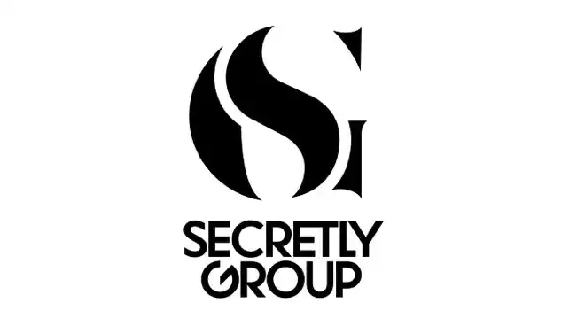 Secretly Group logo featuring a stylized monogram and bold text, representing a major music and entertainment company.