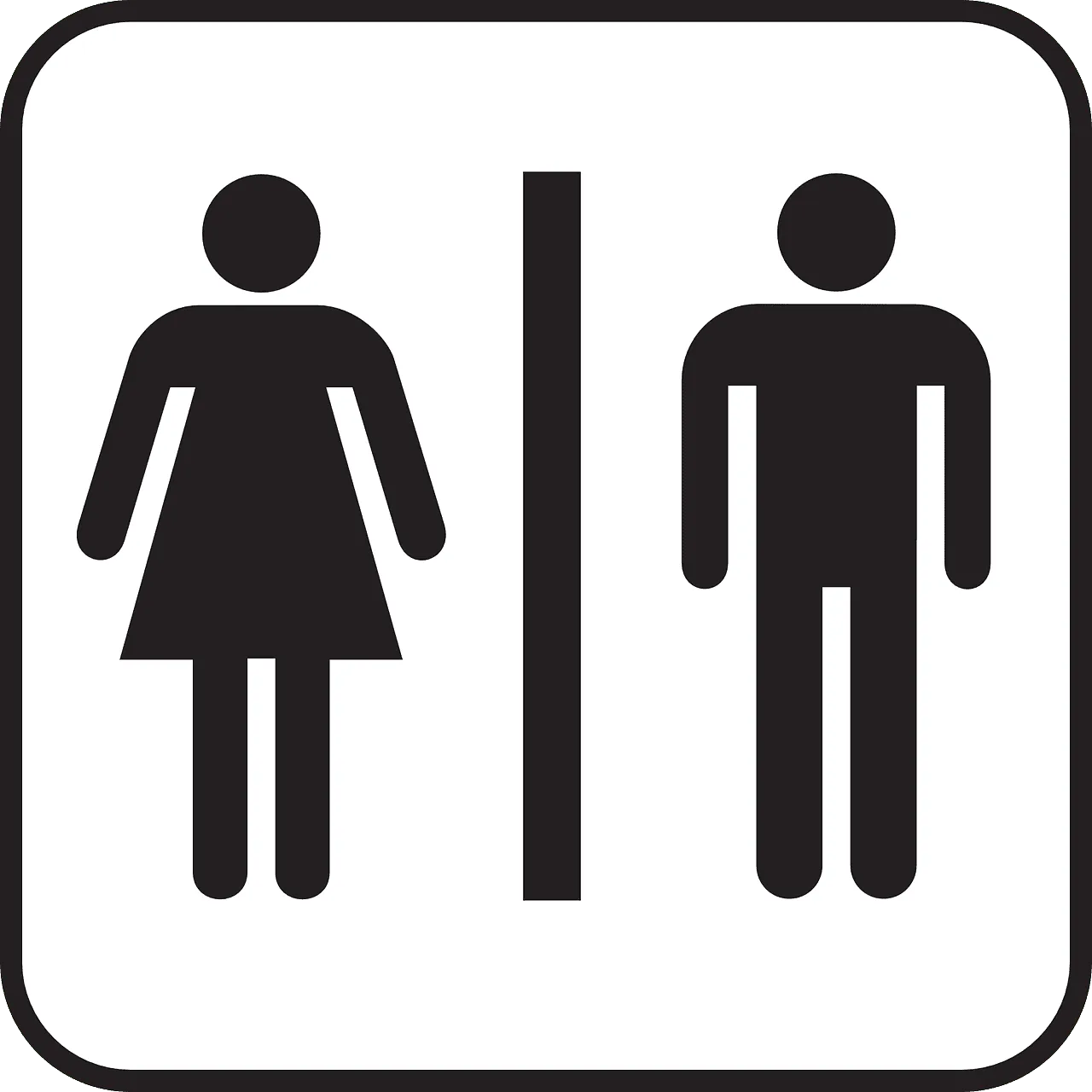 Women and men restroom signs, gender separation sign, public restroom icon, accessible facilities, bathroom indicator, hygien