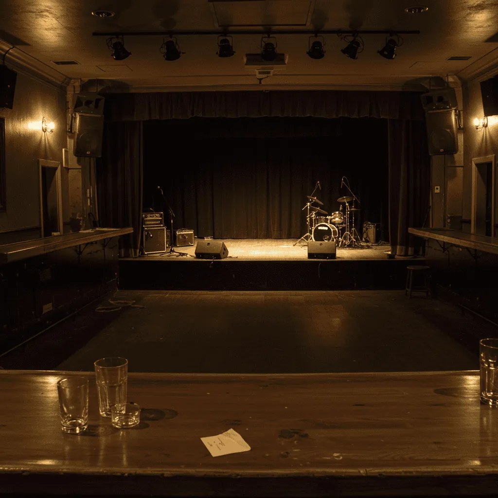 UK nightclubs closed empty stage