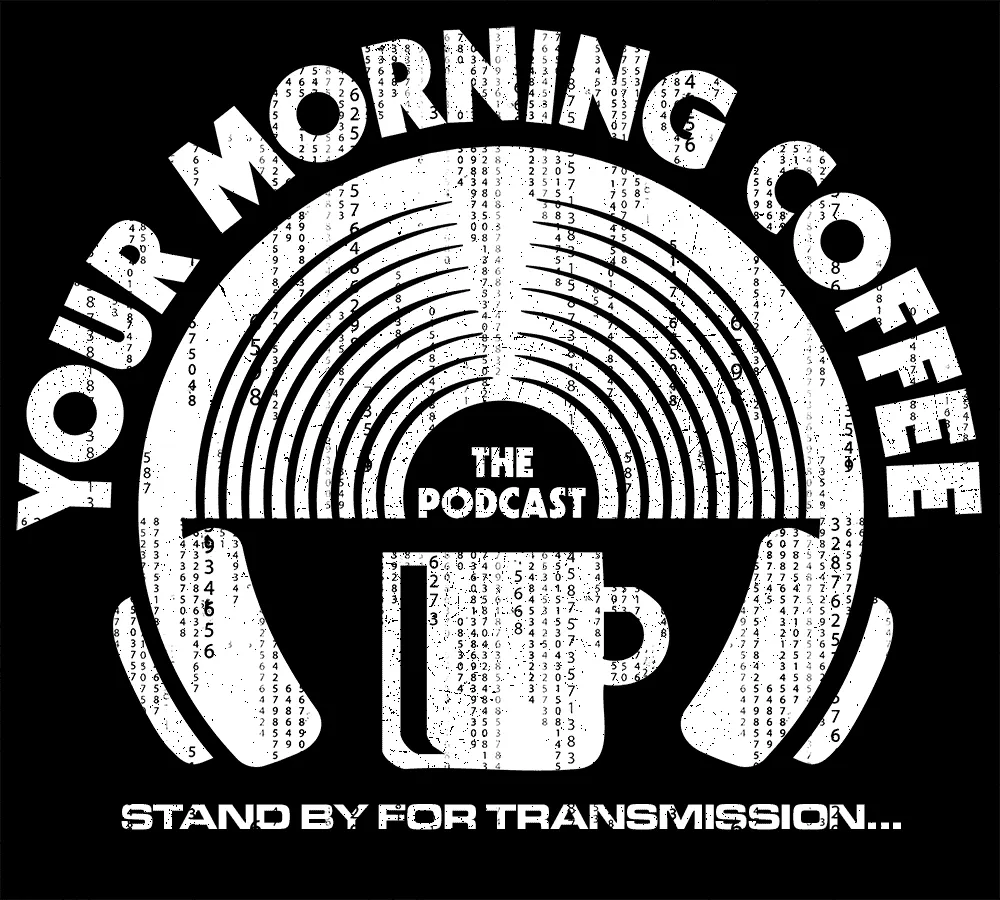 1. Microphone graphic with radio waves and "The Podcast" text, promoting podcasting and audio content.