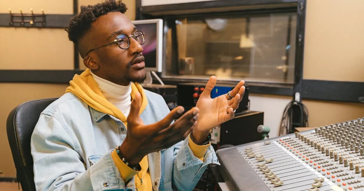 music producer in conversation