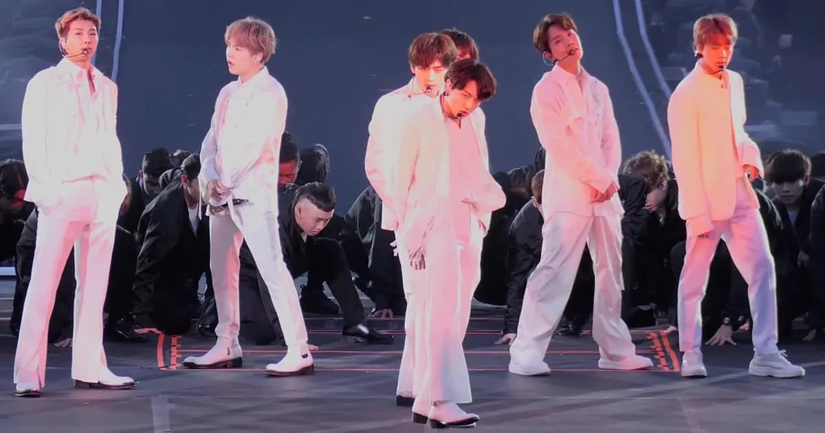 BTS performing on stage