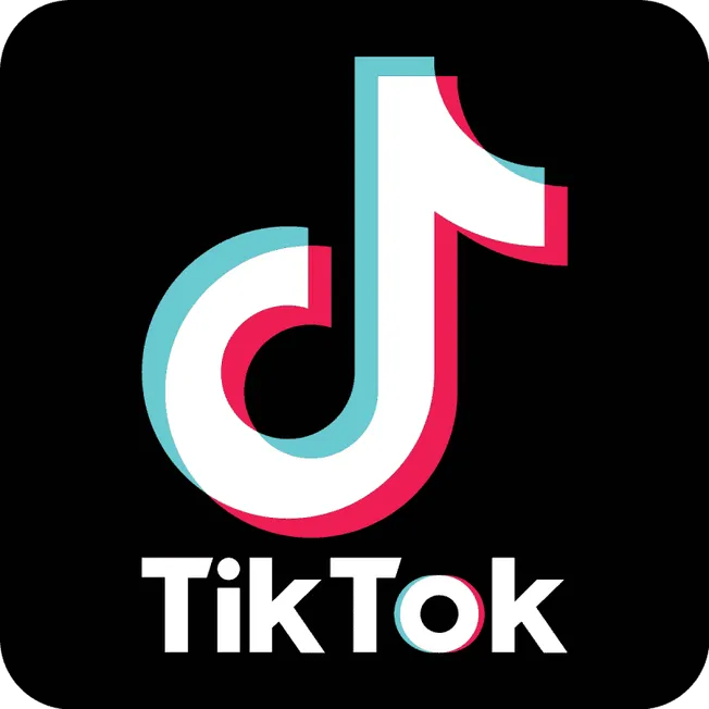 TikTok logo with colorful 3D effect, representing social media, video sharing, and digital entertainment. Essential for promo