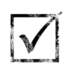 Verified checkmark inside a square box, representing accuracy or approval in digital content.