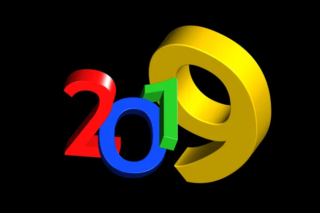 2021 New Year celebration with colorful 3D numbers on black background for music industry, digital marketing, and content cre