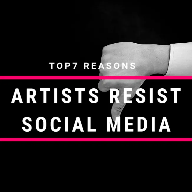 Thumbs down icon showing social media resistance by artists against social media censorship and control.