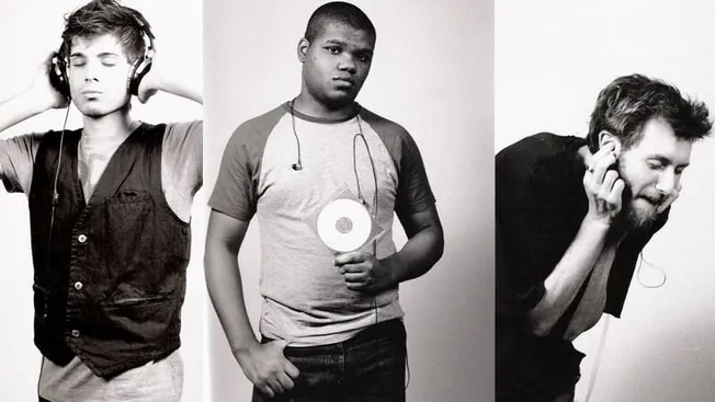 Music enthusiasts listening to and enjoying music with headphones and portable devices, showcasing the importance of music st