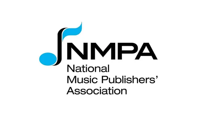 NMPA logo featuring a musical note and organization name for music publishing industry.