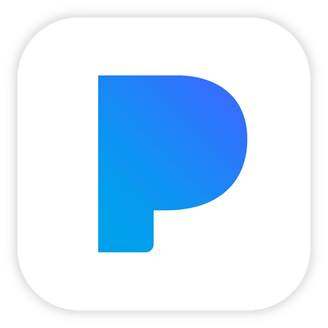 Blue PayPal logo icon, digital payment service, online money transfer, financial technology, e-commerce payment method.