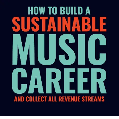 Build a sustainable music career guide with revenue streams, featuring tips on music business success, artist branding, and i