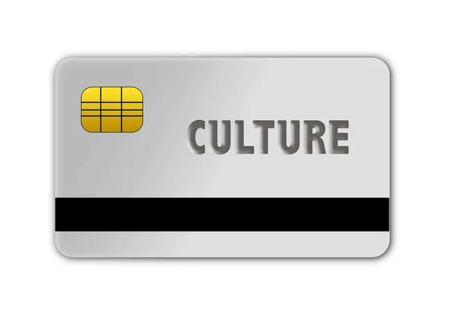 Efficient digital payment card with "Culture" branding, symbolizing modern financial transactions and cultural innovation, sh