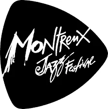 Montreux Jazz Festival logo in black and white, iconic music event branding, highlighting the famous Swiss festival known for