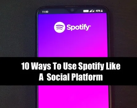 Spotify app displaying on smartphone screen, illustrating music streaming, social media integration, and digital entertainmen
