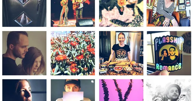 Relaxed man and woman in casual clothing, thoughtful expressions, indoor setting.