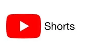 YouTube Shorts logo with play button icon and text for short-form video content metadata 2023.