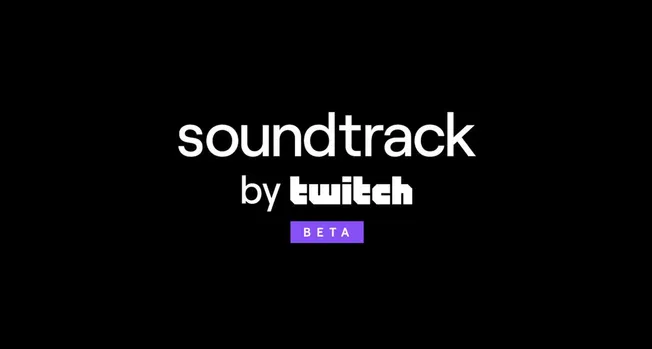 Soundtrack by twitch beta logo, digital music platform, streaming service, creative, modern design, music, gaming, soundtrack