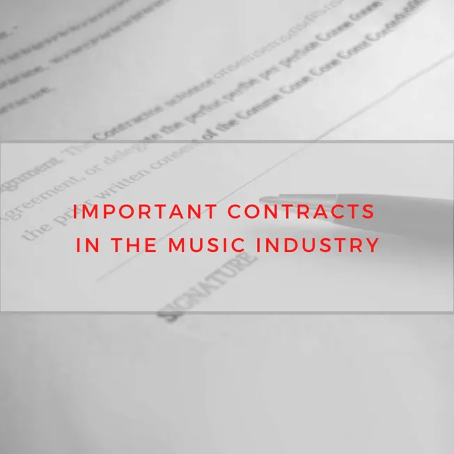 Contracts for musicians and artists in the music industry, important legal agreements, music industry contracts, artist agree