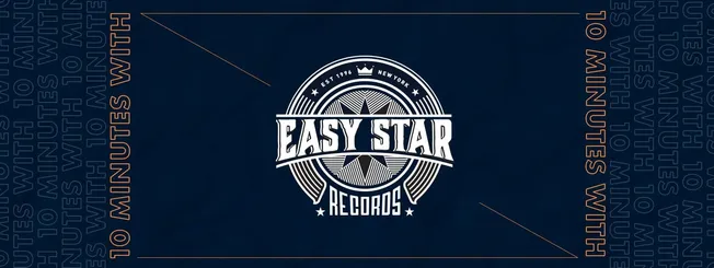 Elegant logo of Easy Star Records on a dark blue background, featuring a star emblem and modern typography, representing a pr