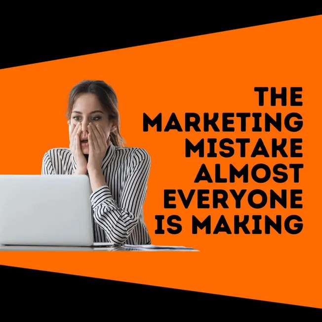 Missed marketing opportunities and common mistakes highlighted with a worried woman using a laptop, emphasizing marketing err