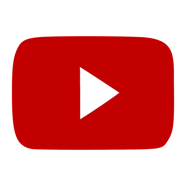 YouTube logo with red background and white play button, representing video content and digital media platform, relevant for d
