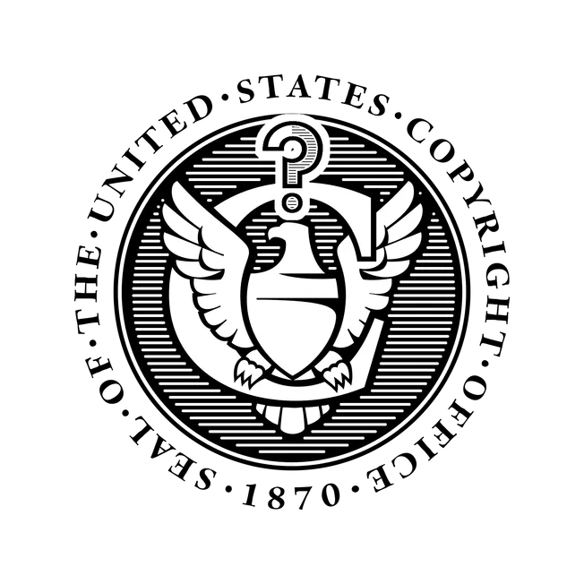 Shield with wings and sword resembling a contemporary emblem of innovation and digital security, depicted in black and white