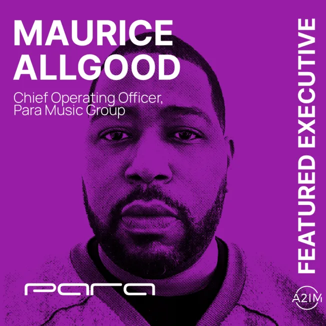Maurice Allgood, Chief Operating Officer at Para Music Group, featured executive promoting music industry leadership and inno