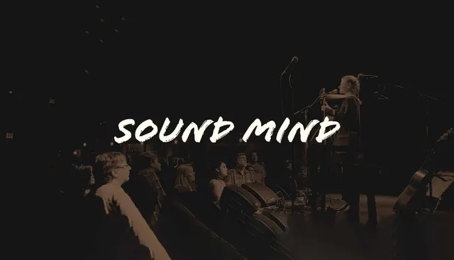 Sound Mind live music performance at a concert venue with audience members enjoying the show, featuring a singer with a guita