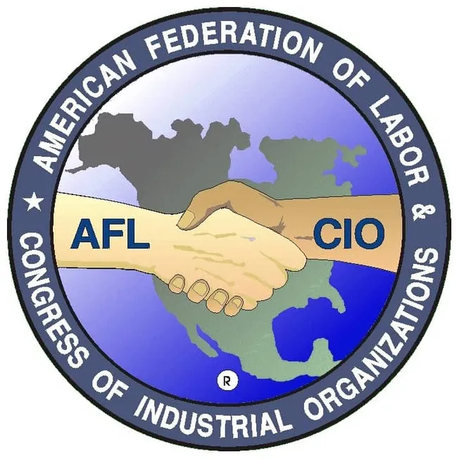 Handshake symbol representing labor unions and industrial organizations in the United States.