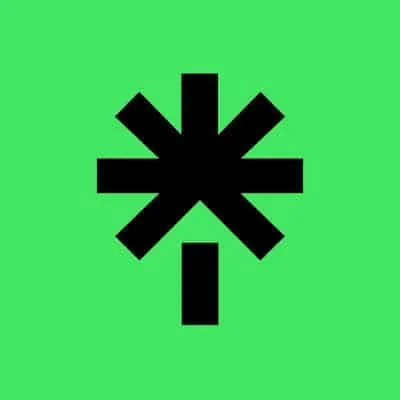 Asterisk symbol on a vibrant green background, representing digital communication or creative symbols in media and music indu