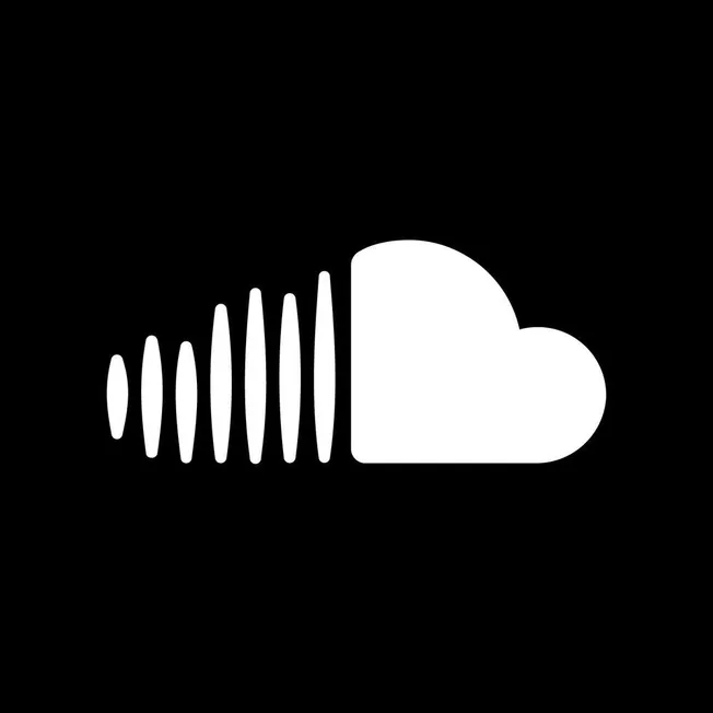 Cloud icon representing music streaming and digital media on Hypebot website; modern black and white graphic for music indust