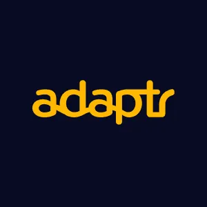 Adaptr logo displayed on a dark background, emphasizing branding for music technology and digital music solutions.