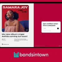 Bandsintown concert notification app on smartphone screen displaying upcoming events and alerts for music fans, digital music