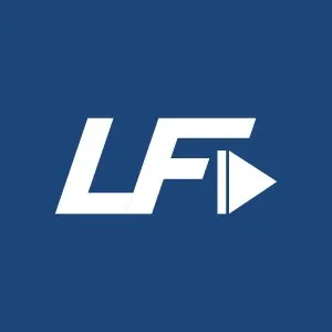 LFT logo on a dark blue background, representing a brand in the music and entertainment industry.