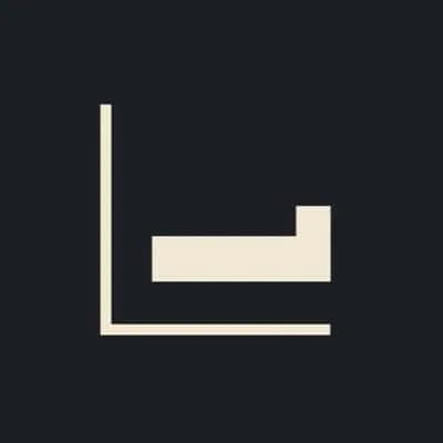 Minimalist black and white line art graph icon representing music industry trends and analytics.