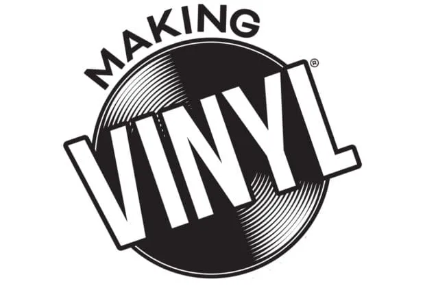 Making vinyl record logo for music production and analog sound branding, representing the vinyl music industry and classic al