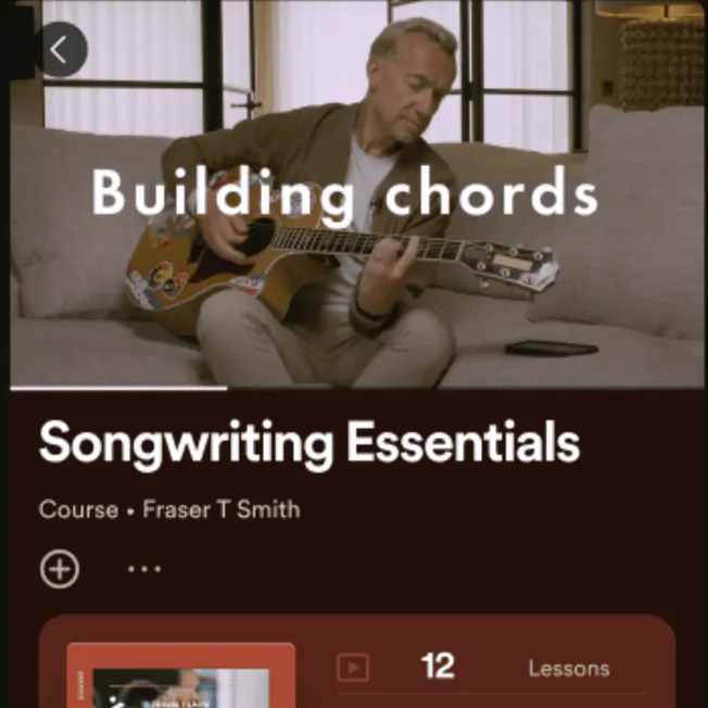 Building chords for songwriting beginner course on Hypebot featuring guitar tutorial with professional musician Fraser T Smit
