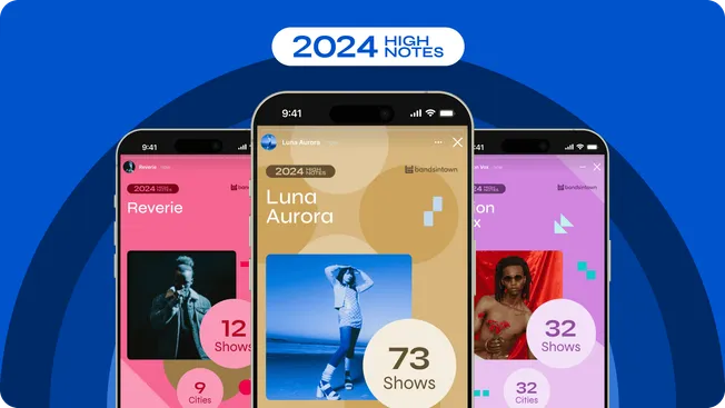 2024 high notes music artist promotional digital marketing for concerts and tours.