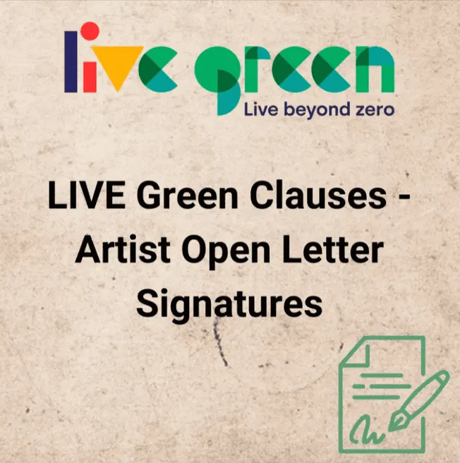 green clauses for live music for sustainability