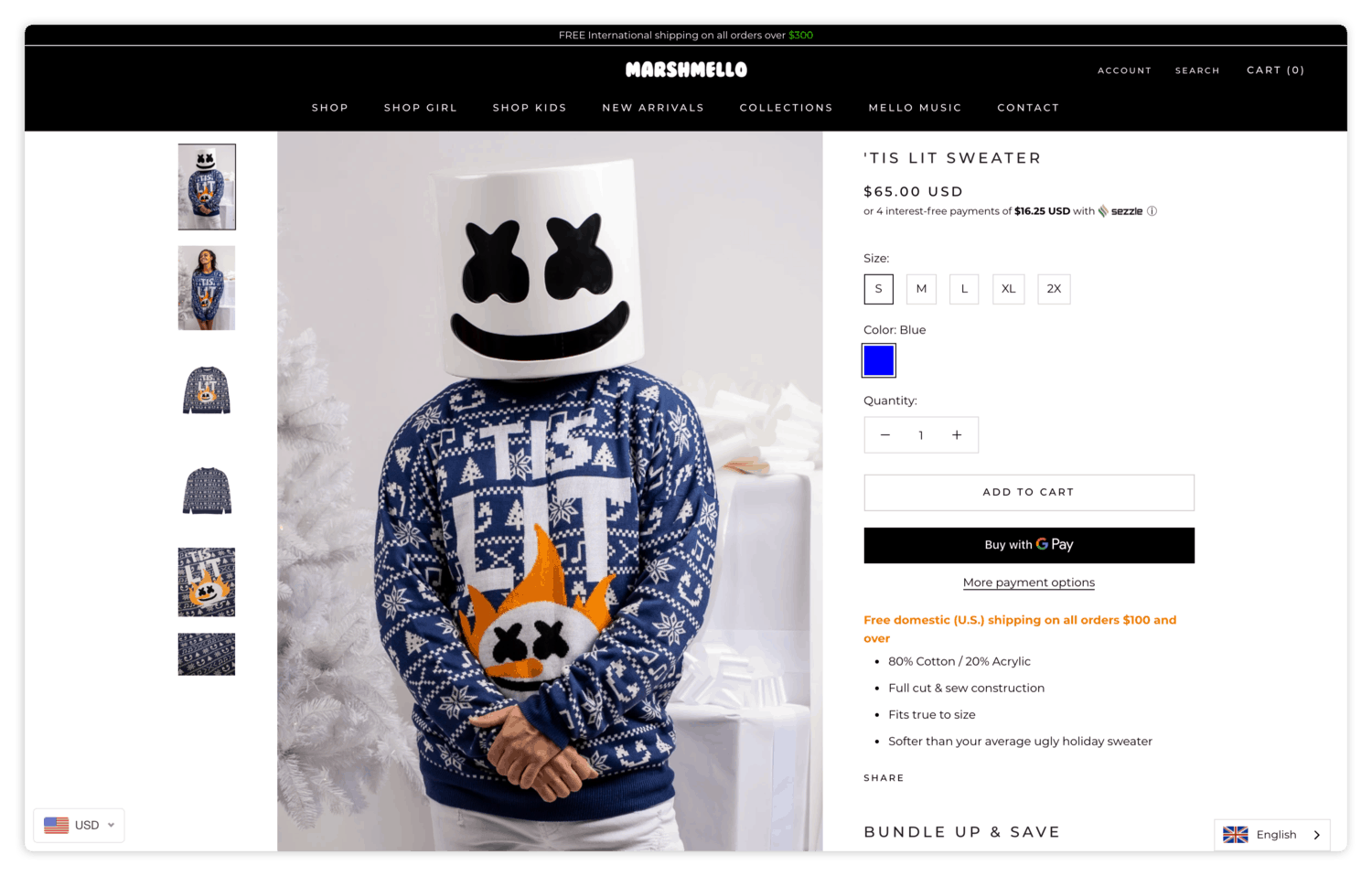 Festive Christmas sweater with holiday light design, "Like Santa in the night" print, perfect for winter celebrations and gift giving, available on Okay Music online boutique.