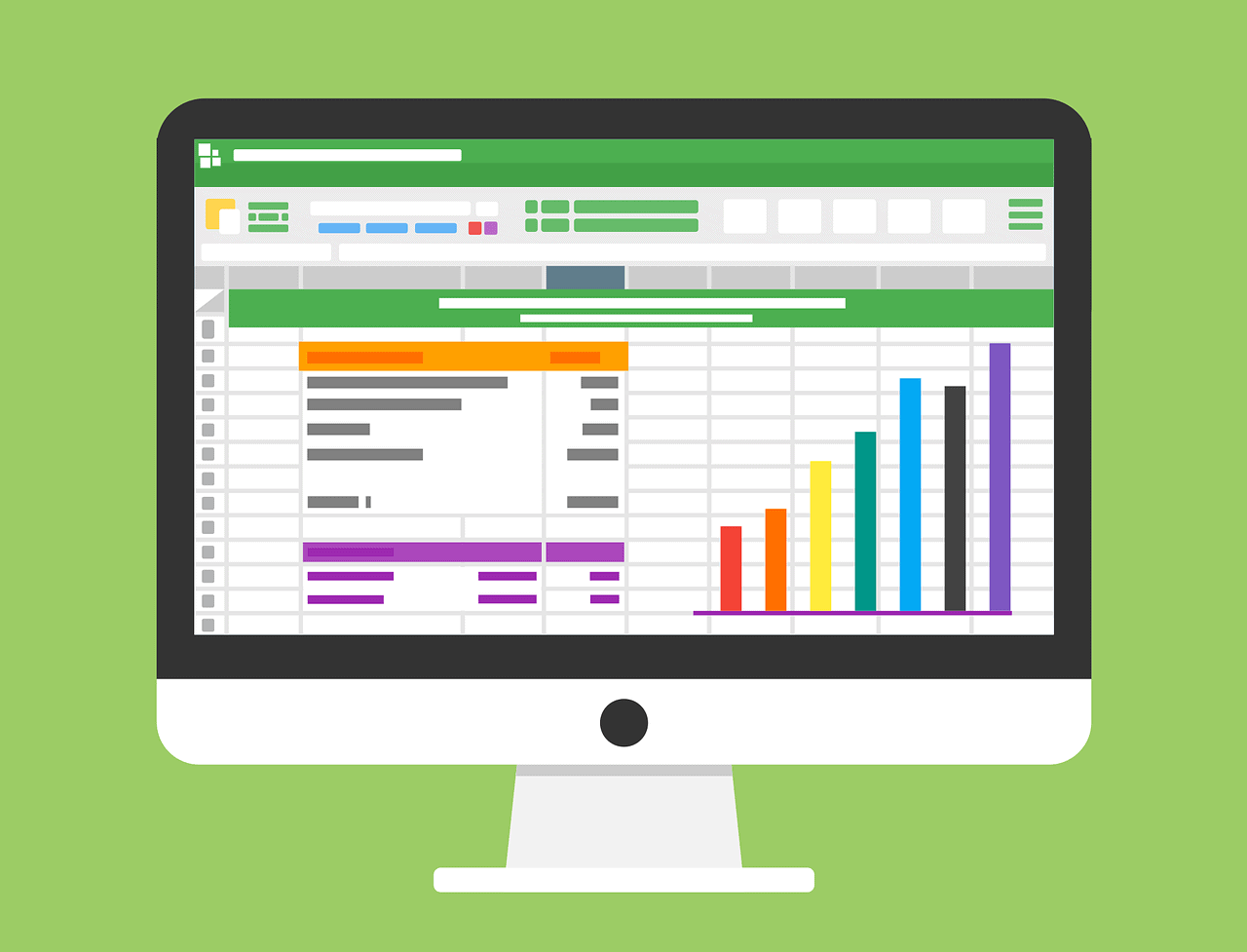 Spreadsheet analytics dashboard showing data visualization, charts, and metrics for music industry insights and digital marketing performance analysis.