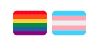 Vibrant rainbow-colored audio waveform icon on a white background.