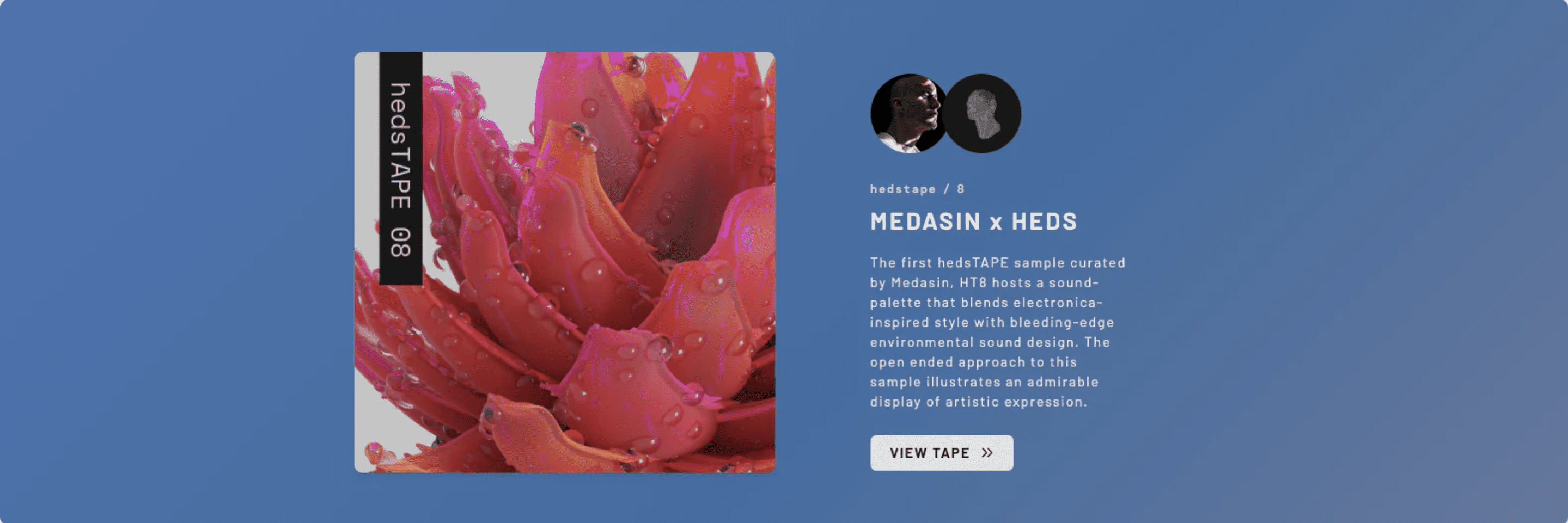 Experimental digital artwork featuring abstract textures and vibrant pink and orange colors, promoting music sampling and digital sound design, associated with Hypebot's curated content.