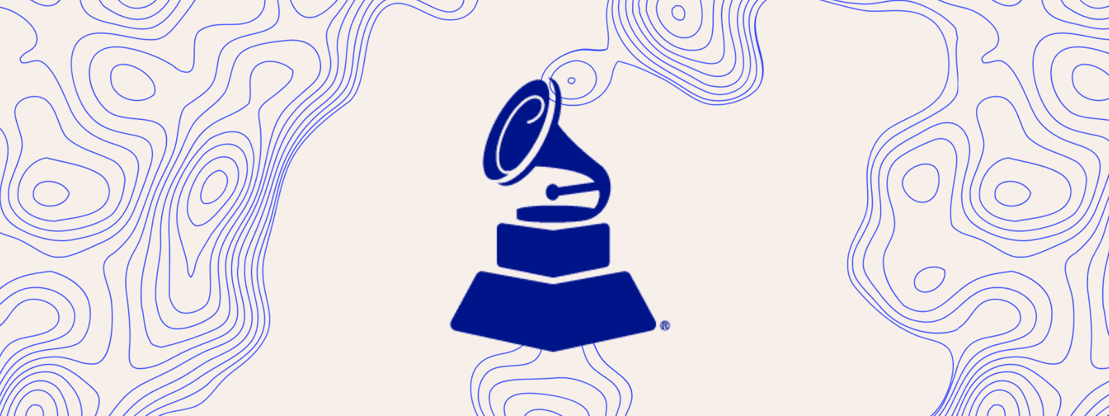 Grammy Award trophy with a stylized background, representing music industry awards, music innovation, and excellence in the music business for Hypebot readers.
