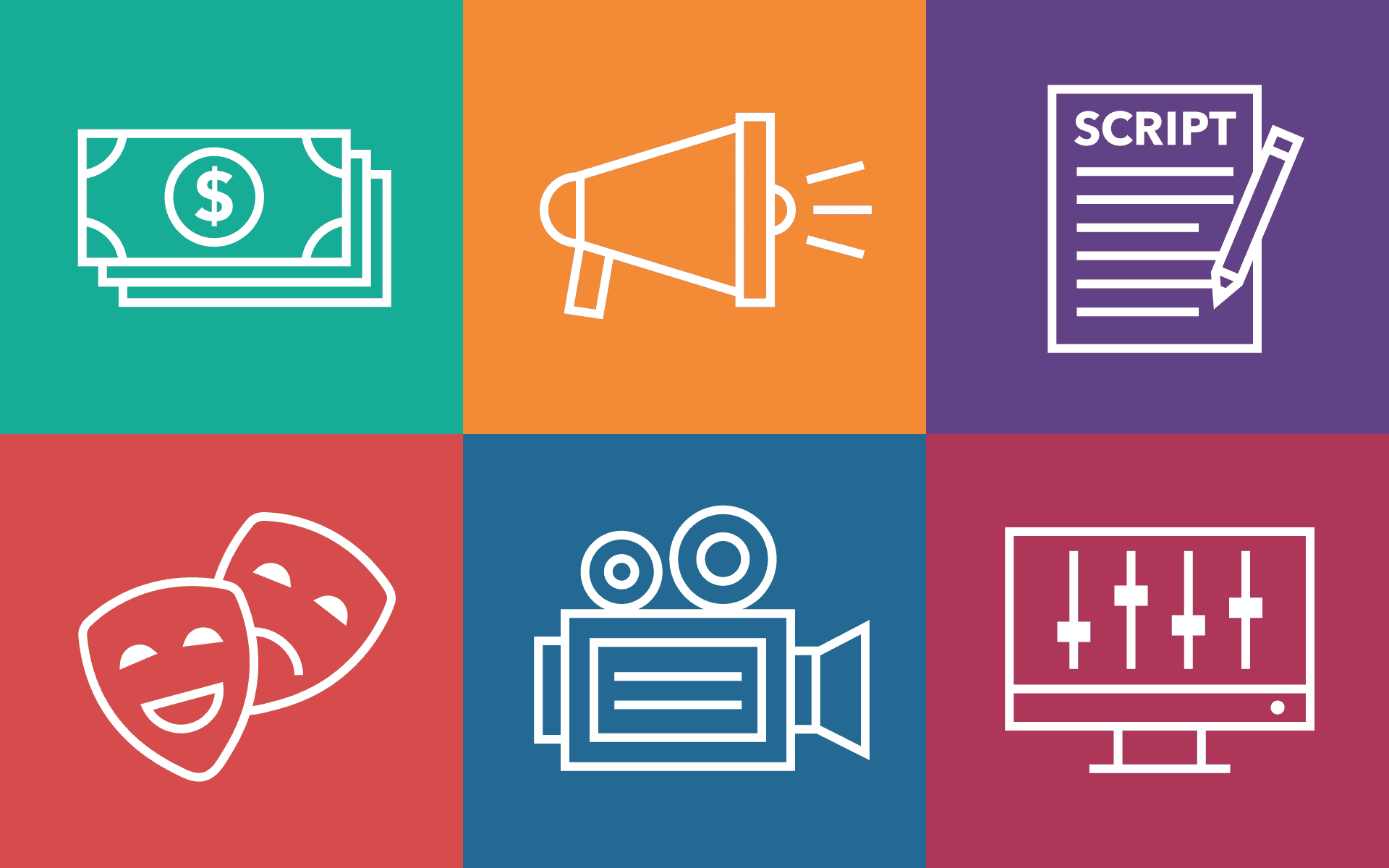 Money and cash icons representing music monetization strategies, marketing, content creation, audience engagement, and digital media analytics in the music industry.